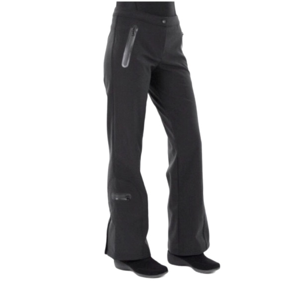 AFRC Black Tech Softshell Bouldergear Snow Ski Pants With Back Boot Zippers - Picture 1 of 10